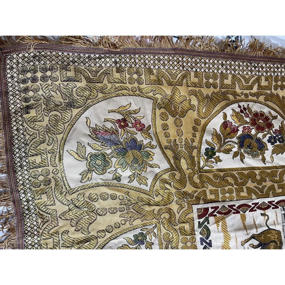 Vintage Barcelona Spain Matador Bull Fighter Woven Jacquard Tapestry 57